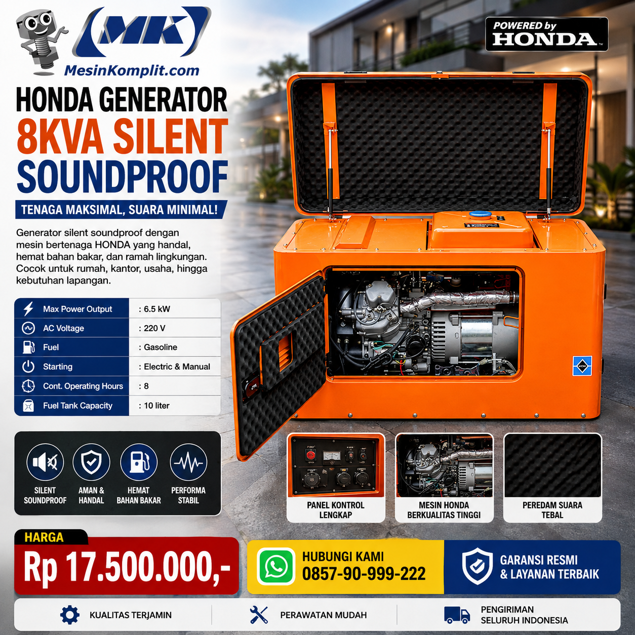 Silent Honda 6kW (GEN-074...